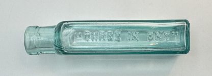 Vintage Aqua Blue “Three In One” Oil Bottle – Embossed - 3 in One Oil Co - Image 5
