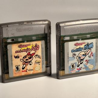 Set Of 2 Vintage Game Boy Color Cartridges - Powerpuff Girls - Bad Mojo jojo & Battle Him - tested!
