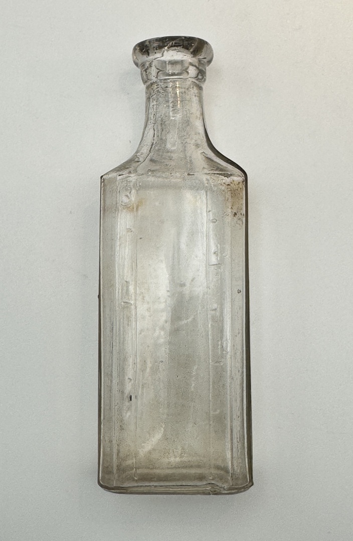 Vintage Clear‑Glass Patent Medicine Bottle Lot – 4 Bottles (1855‑1900) – Embossed & Classic - Worm Syrup - Image 5