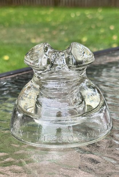 Vintage Pyrex Clear Glass Insulator #63 Saddle Style Made In USA