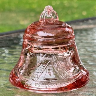 Vintage 1990 Telephone Pioneers of America Glass Bell Paperweight - Westinghouse