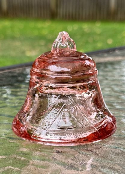 Vintage 1990 Telephone Pioneers of America Glass Bell Paperweight - Westinghouse