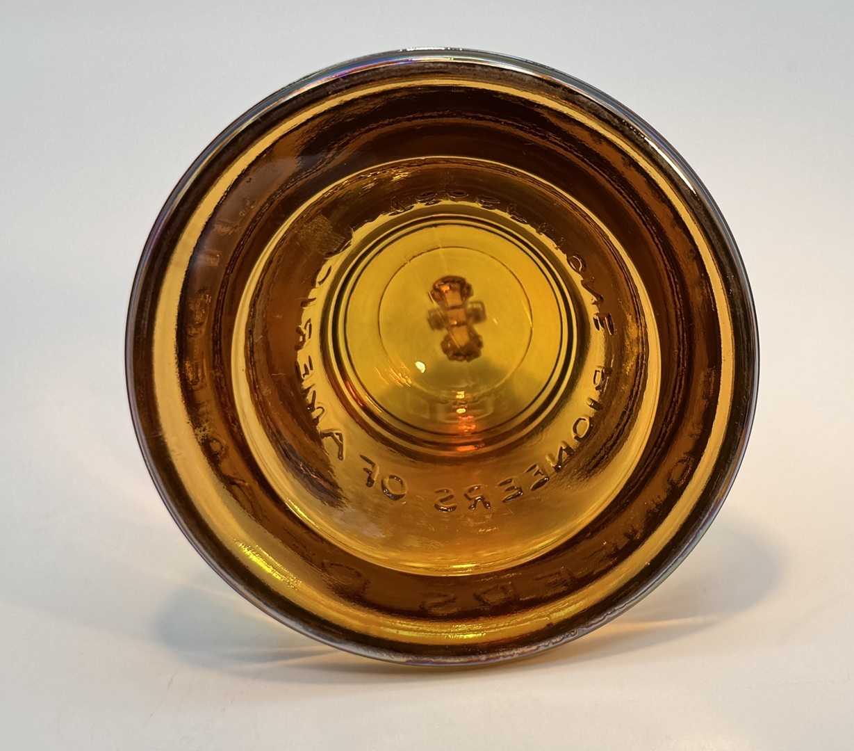 Vintage Telephone Pioneers of America Carnival Glass Bell Paperweight / Insulator - Image 2