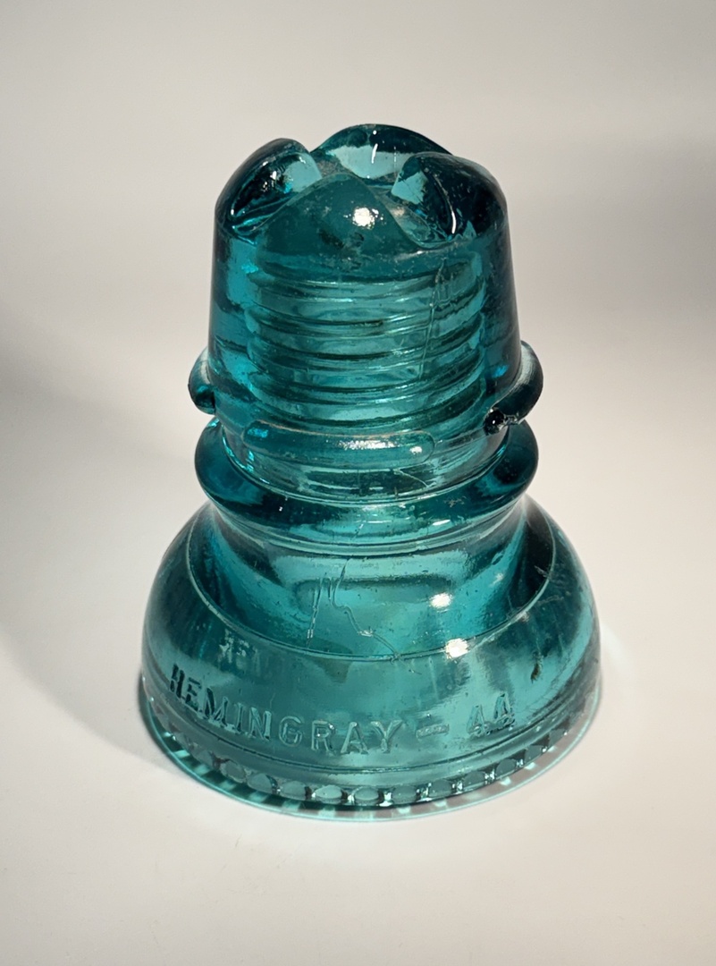 Vintage - Hemingray 44 - CD208 Insulator - Aqua Green - Made in USA - Image 5