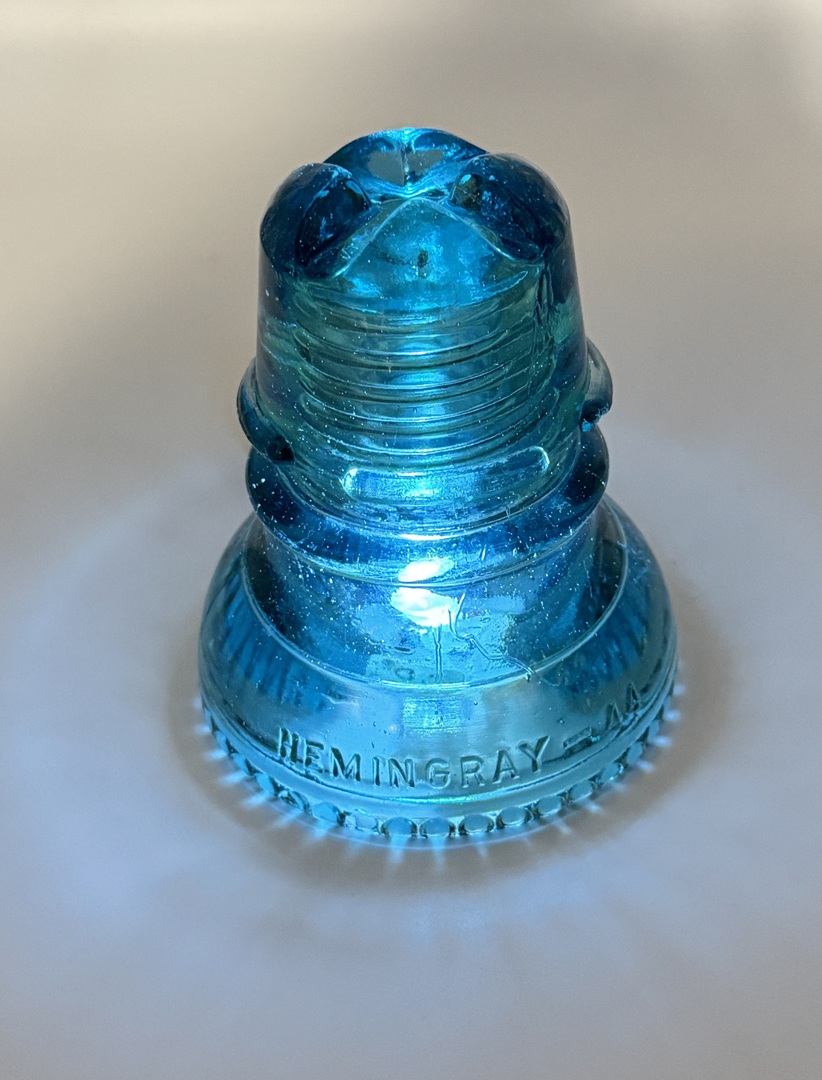Vintage - Hemingray 44 - CD208 Insulator - Aqua Green - Made in USA - Image 6