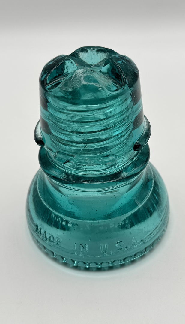 Vintage - Hemingray 44 - CD208 Insulator - Aqua Green - Made in USA - Image 2