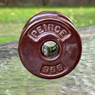 Vintage Peirce 355 Ceramic Insulator - Historical Electrical Artifact
