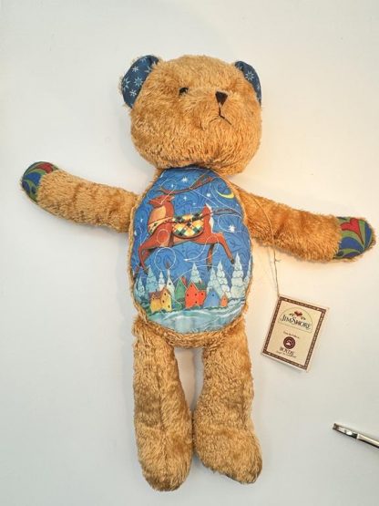 Jim Shore Boyds Starzly Reindeer Quilted Tummy Teddy Bear Plush Jointed Xmas - Image 2