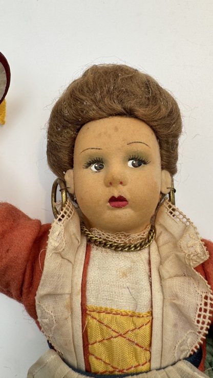 Vintage Magis Roma Doll - Hand Painted Face & Tambourine - Image 7