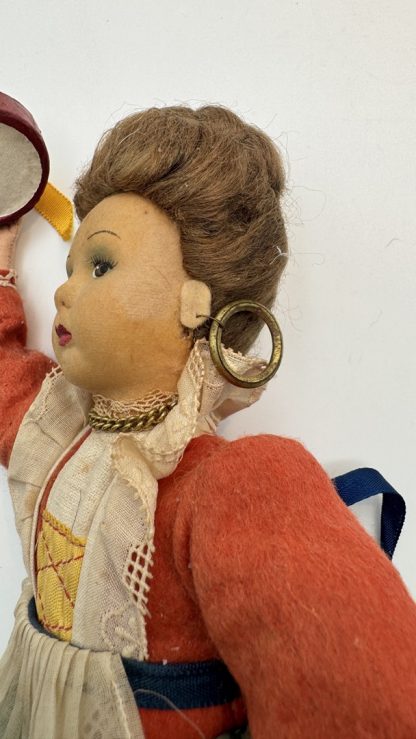 Vintage Magis Roma Doll - Hand Painted Face & Tambourine - Image 8