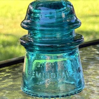 Vintage Hemingray No. 16 Glass Insulator - Aqua Blue Green,  3 3/4" tall - Nice Condition CD122
