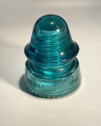 Vintage Hemingray No. 19 Glass Insulator - Aqua Blue Green, 4" Tall - CD151 - Image 2