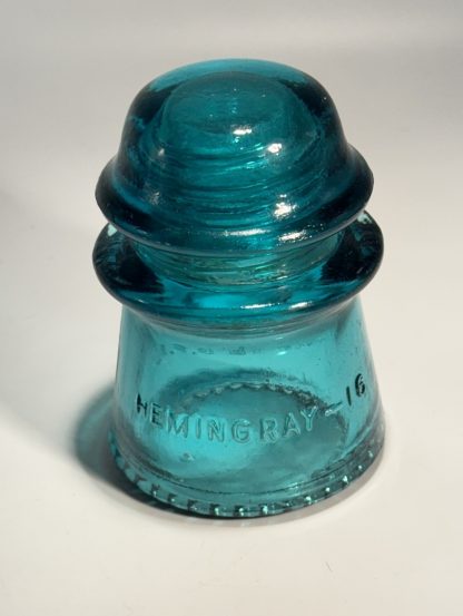 Vintage Hemingray No. 16 Glass Insulator - Aqua Blue Green,  3 3/4" tall - Nice Condition CD122 - Image 3