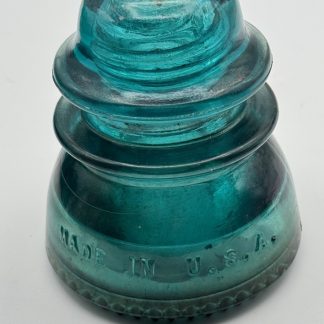 Vintage Hemingray No. 42 Glass Insulator - Aqua Blue Green, 4" Tall - CD154