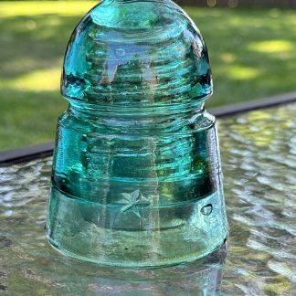 Vintage Brookfield Beehive Aqua Green Glass Insulator - 4" tall - Rare Collectible