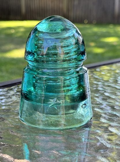 Vintage Brookfield Beehive Aqua Green Glass Insulator - 4" tall - Rare Collectible