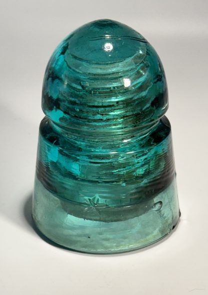 Vintage Brookfield Beehive Aqua Green Glass Insulator - 4" tall - Rare Collectible - Image 4