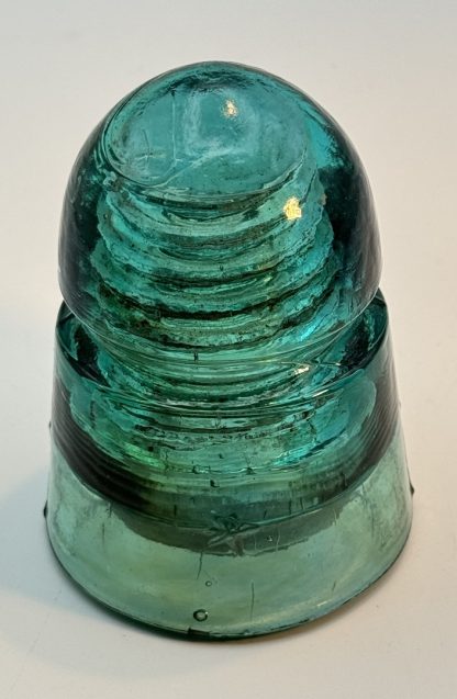 Vintage Brookfield Beehive Aqua Green Glass Insulator - 4" tall - Rare Collectible - Image 5