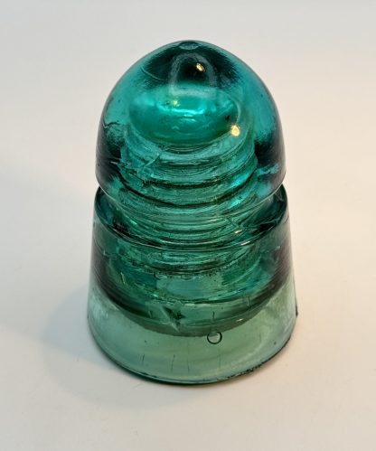 Vintage Brookfield Beehive Aqua Green Glass Insulator - 4" tall - Rare Collectible - Image 2