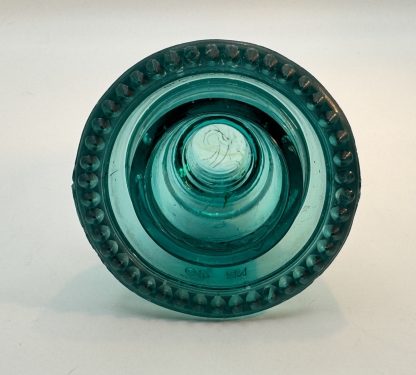 Rare Vintage Hemingray No. 40 Glass Insulator - Aqua Blue Green, 4" Tall - #5 embossed on top - Image 2
