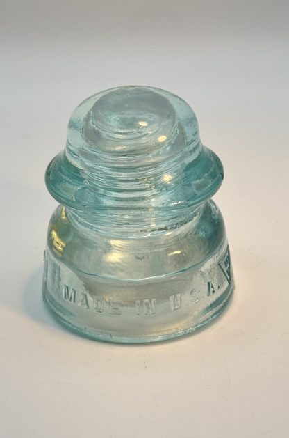 Rare Vintage Whitall Tatum Co. Glass Insulator No. 4 - Aqua Blue Green, 3 1/2" Tall - #23 - Image 4