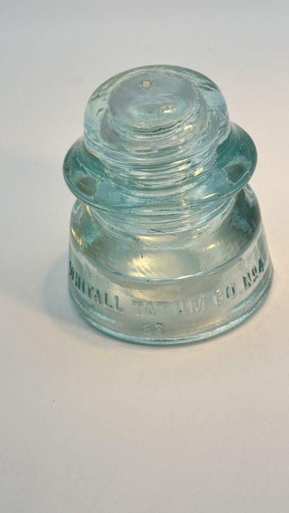 Rare Vintage Whitall Tatum Co. Glass Insulator No. 4 - Aqua Blue Green, 3 1/2" Tall - #23 - Image 5