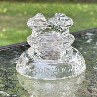 Vintage Corning Pyrex Clear Glass Insulator #662 - Saddle Style - Made in USA