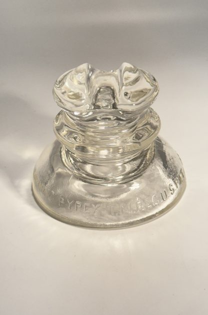 Vintage Corning Pyrex Clear Glass Insulator #662 - Saddle Style - Made in USA - Image 5