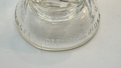 Vintage Corning Pyrex Clear Glass Insulator #662 - Saddle Style - Made in USA - Image 7