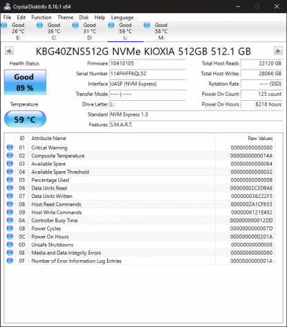 KIOXIA KBG40ZNS512G 2230 M.2 NVMe 512GB 08C3CP 8C3CP - Image 5