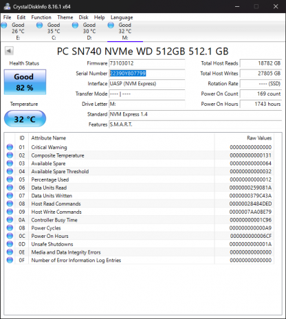 Western Digital WD SN740 512GB SSD M.2 2230 30mm NVMe 03P0KH - Image 4