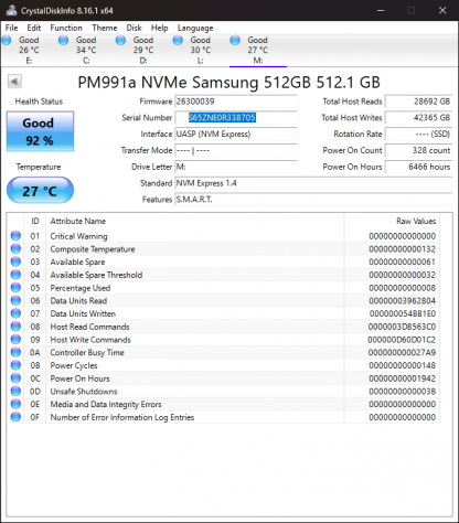 Samsung PM991a 512GB, NVMe 0K3FPK K3FPK - Image 3