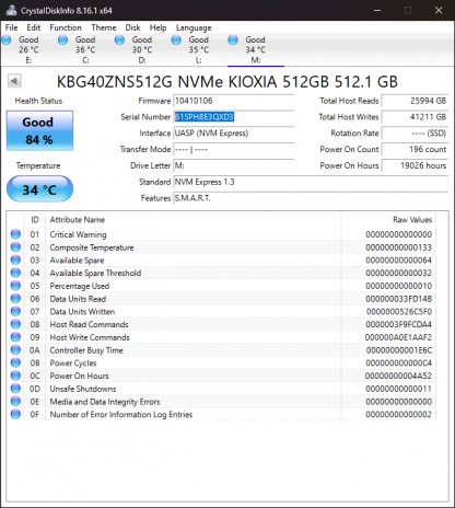 KIOXIA KBG40ZNS512G 2230 M.2 NVMe 512GB 08C3CP 8C3CP - Image 4