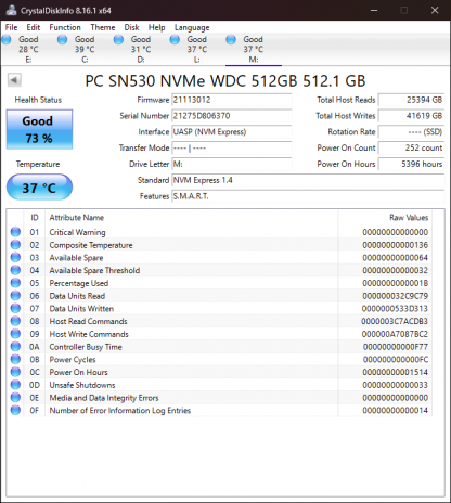 Western Digital WD SN530 512GB SSD M.2 2230 30mm NVMe 0R1DG8 R1DG8 - Image 4
