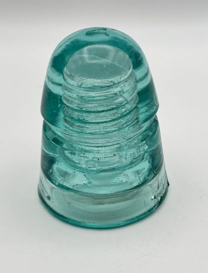 Vintage Brookfield Beehive Aqua Green Glass Insulator - 4" tall - Rare Collectible - Embossed "B" and "A" - Image 2