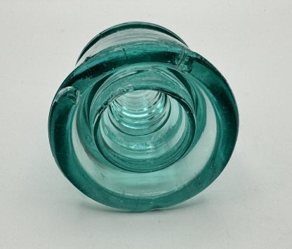 Vintage Brookfield Beehive Aqua Green Glass Insulator - 4" tall - Rare Collectible - Embossed "B" and "A" - Image 5