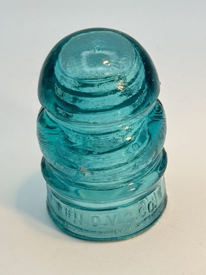 Vintage Aqua Blue Glass Telecommunications Insulator - Ohio Valley Glass Co. #11 O.V.G. CO - Image 3