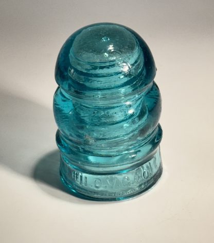 Vintage Aqua Blue Glass Telecommunications Insulator - Ohio Valley Glass Co. #11 O.V.G. CO - Image 6