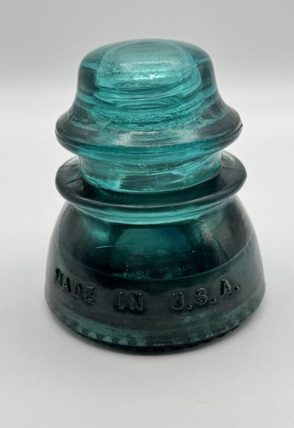 Vintage Hemingray No. 42 Glass Insulator - Aqua Blue Green, 4" Tall - CD154 - Image 5