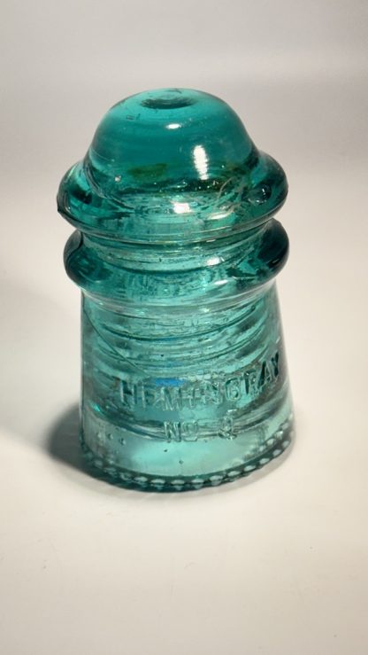 Vintage Hemingray No. 9 Aqua Glass Insulator – Rare Mold Shadow - Image 4