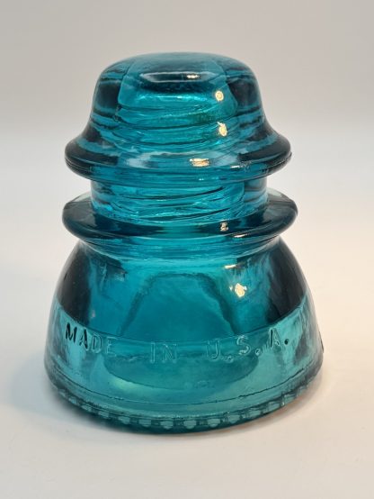 Vintage Hemingray 42 Aqua Glass Insulator – Classic Collectible - Image 4