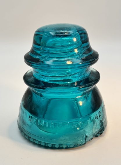 Vintage Hemingray 42 Aqua Glass Insulator – Classic Collectible - Image 5