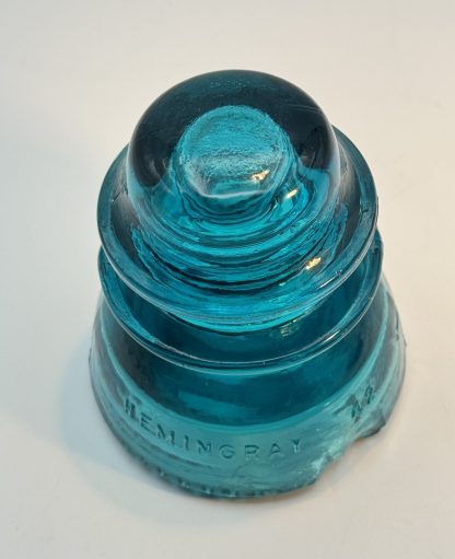 Vintage Hemingray 42 Aqua Glass Insulator – Classic Collectible - Image 7