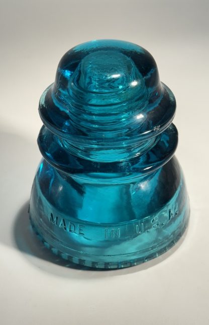 Vintage Hemingray 42 Aqua Glass Insulator – Classic Collectible - Image 2