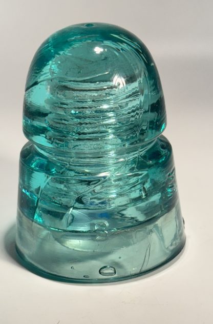 Vintage Brookfield Beehive Aqua Green Glass Insulator - 4" tall - Rare Collectible - Image 3
