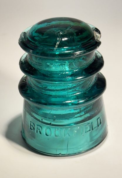 Vintage Brookfield Aqua Green Insulator - Double Ring Design - Image 3