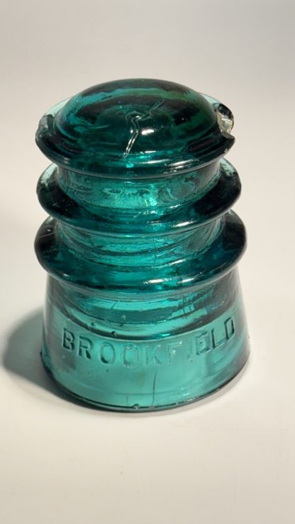 Vintage Brookfield Aqua Green Insulator - Double Ring Design - Image 4