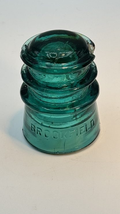 Vintage Brookfield Aqua Green Insulator - Double Ring Design - Image 5