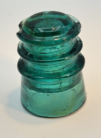 Vintage Brookfield Aqua Green Insulator - Double Ring Design - Image 7