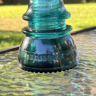 Vintage Hemingray No. 42 Glass Insulator - Aqua Blue Green, 4" Tall - CD154